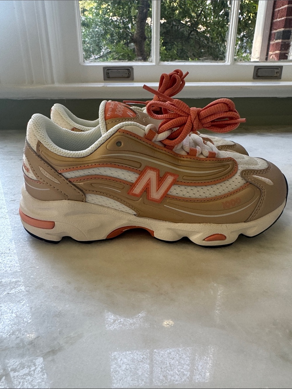 New Balance 1000 PC1000FP Brown Orange Metallic Kids Size 3 New in Box - Picture 2 of 9